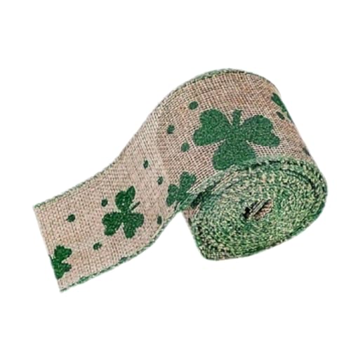 -Druck-Bastelband, St. Patrick's Day, Glücksstoffbänder, 455 cm, Heiliger Patrick's Day Kranzband, Bastelband mit -Muster, Ripsband zum Basteln von Nuyhgtr