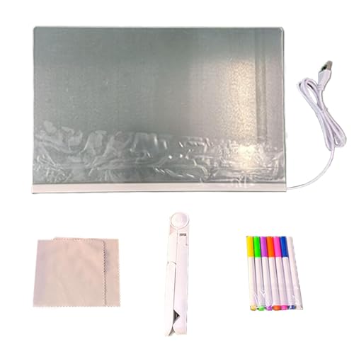 LED-Notiztafel, Acryl-Nachrichtenbrett, beleuchtetes Zeichenbrett, Acryl-Leuchttafel, trocken abwischbar, 30 x 20 cm, dekoratives Acryl-Nachrichtenbrett für Hochzeitsdisplays und Geschäft LED-Notiztafel, Acryl-Nachrichtenbrett, beleuchtetes Zeichenbrett, Acryl-Leuchttafel, trocken abwischbar, 30 x 20 cm, dekoratives Acryl-Nachrichtenbrett für Hochzeitsdisplays und Geschäft von Nuyhgtr