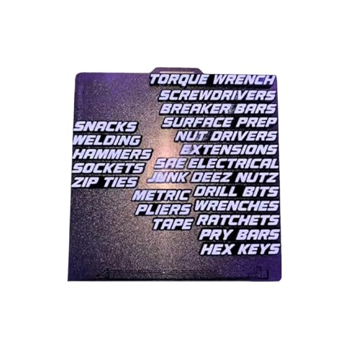 Magnetic Toolbox Labels, Reusable Tool Drawer Tags, High-Visibility Decals for Cabinet, Shop, Warehouse, Locker, Shelf, and Classroom Organization, Purple, Purple, Blue, Green Magnetic Toolbox Labels, Reusable Tool Drawer Tags, High-Visibility Decals for Cabinet, Shop, Warehouse, Locker, Shelf, and Classroom Organization, Purple, Purple, Blue, Green von Nuyhgtr