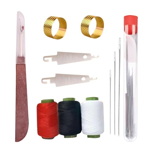Nähset,37-teiliges Stickwerkzeug Nähzubehör - Komplettes Reparaturzubehör für Leder Stoffe Handarbeiten Basteln Frauen Reisen Nähset,37-teiliges Stickwerkzeug Nähzubehör - Komplettes Reparaturzubehör für Leder Stoffe Handarbeiten Basteln Frauen Reisen von Nuyhgtr