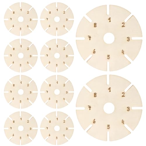 Nuyhgtr Bracelet Braiding Board, Cotton Cord Plaiting Disc, Round Wooden Craft Tool Set, 10 Piece Kit for Handmade Jewelry Necklaces Straps Lanyards Projects Beginners, Natural, 8cm Nuyhgtr Bracelet Braiding Board, Cotton Cord Plaiting Disc, Round Wooden Craft Tool Set, 10 Piece Kit for Handmade Jewelry Necklaces Straps Lanyards Projects Beginners, Natural, 8cm von Nuyhgtr