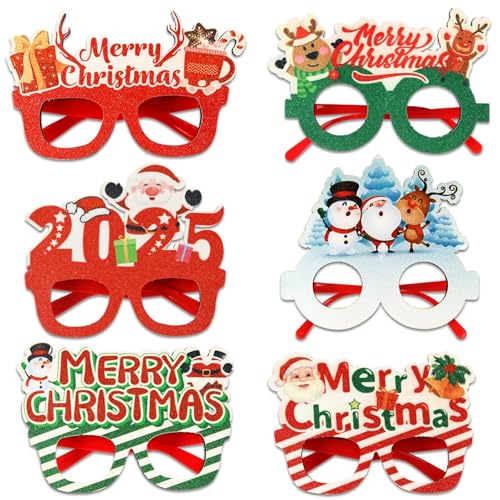 Nuyhgtr Weihnachtsbrille Glitzer, Brille 2025, Urlaub Brillenrahmen, Foto Requisiten für Partys, Weihnachtsmann Elch Brille, Einzigartiger Weihnachtsmann und Brille für Feiern Nuyhgtr Weihnachtsbrille Glitzer, Brille 2025, Urlaub Brillenrahmen, Foto Requisiten für Partys, Weihnachtsmann Elch Brille, Einzigartiger Weihnachtsmann und Brille für Feiern von Nuyhgtr
