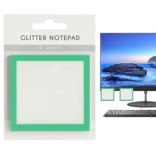 Postits Notes Glitzer-Notizblock, Haftnotizen, selbstklebender Notizblock, Seitenmarker, Bürobedarf für Studenten, Lehrer, Klassenzimmer, Schule, Schreibtisch, Lernbücher, Anmerkungen, Lehrbücher von Nuyhgtr
