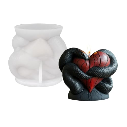 Snake Candle Molds, Snake Body Silicone Moulds, Non Stick Crafting Tool to Your Soap Making, Figurine Casting, Ideal for Art Projects, Crafts, Used von Nuyhgtr