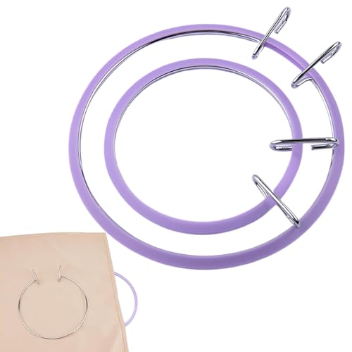 Stickerei-Hoop, Spannungsnähte, zweiteiliges Rundkreis-Set, Näh- und Bastelzubehör für kreative Projekte, Handwerk, dekorative Kunst, Kunsthandwerk, lila Farbe von Nuyhgtr