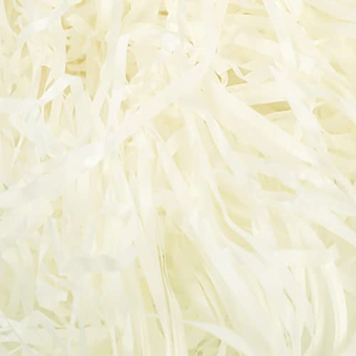 Geschreddertes Papier Füllmaterial Geschenk Papier Füllmaterial 200g Geschreddertes Seidenpapier für DIY Party Hamper Füllung und Geschenkverpackung (Nicht-gerade weiss 200g) von Nuyoah