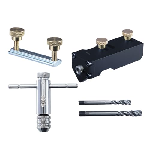 Aluminum Extrusion Tap Guide, Drill Jig Tool, Precision Tapping Cutter, 3.8 Inches, Sturdy, Positioning Assistant, Compact Railing Fixture, For Woodworking Metalworking Cable von Nuytghr