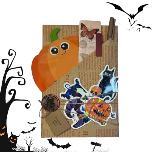 Blind Book Date, Halloween Book Surprise, Witch Reading Gift Pack, 7.09x3.94 Inches, Mystery Wrapped Novel, Party Favor Idea, for Teacher Appreciation, Library Event, Reader Fun, Classroom Use Blind Book Date, Halloween Book Surprise, Witch Reading Gift Pack, 7.09x3.94 Inches, Mystery Wrapped Novel, Party Favor Idea, for Teacher Appreciation, Library Event, Reader Fun, Classroom Use von Nuytghr