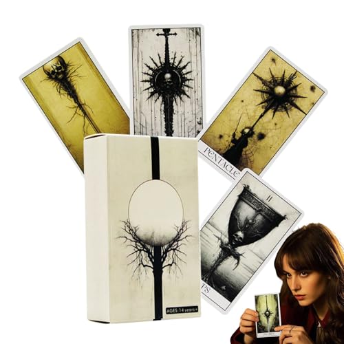 Gothic Tarot Cards, Unique 78-Piece Deck, 4.06x2.36 Inches Dark Accessories, Playing Supplies, Mysterious Entertainment, Party Fun, Social Gatherings, Men Women Enjoyment Gothic Tarot Cards, Unique 78-Piece Deck, 4.06x2.36 Inches Dark Accessories, Playing Supplies, Mysterious Entertainment, Party Fun, Social Gatherings, Men Women Enjoyment von Nuytghr