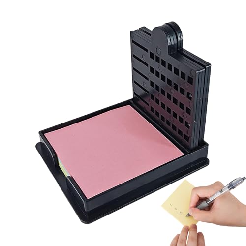 Haftnotiz-Schablone, wiederverwendbarer Notizblock-Spender, kompakter Schreibtisch-Organizer, kreative Schreibanleitung für 7,6 x 7,6 cm Notizen, Schul-Heimplanungswerkzeug von Nuytghr