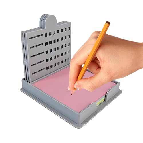 Haftnotiz-Schablone, wiederverwendbarer Notizblock-Spender, kompakter Schreibtisch-Organizer, kreative Schreibanleitung für 7,6 x 7,6 cm Notizen, Schul-Heimplanungswerkzeug von Nuytghr