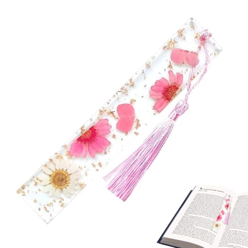 Lesezeichen für Frauen,Transparente Trockenblumen-Gänseblümchen-Epoxidharz-Lesezeichen mit Quaste | Floral Page Marker Weihnachtsgeschenk für Frauen, Mädchen, Erwachsene und Kinder Lesezeichen für Frauen,Transparente Trockenblumen-Gänseblümchen-Epoxidharz-Lesezeichen mit Quaste | Floral Page Marker Weihnachtsgeschenk für Frauen, Mädchen, Erwachsene und Kinder von Nuytghr