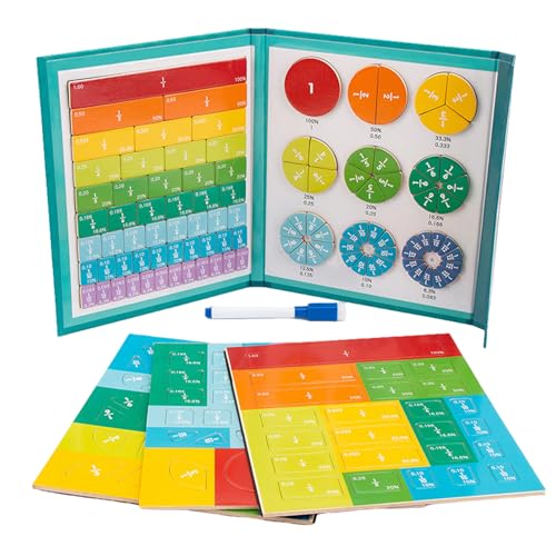 Magnetfraktions-Demonstrationsbuch | Magnetische Bruchkreise Aktivitätsset | Multifunktionale Mathematik-Manipulative für Grundschüler, Kinder, Magnetfraktions-Demonstrationsbuch | Magnetische Bruchkreise Aktivitätsset | Multifunktionale Mathematik-Manipulative für Grundschüler, Kinder, von Nuytghr