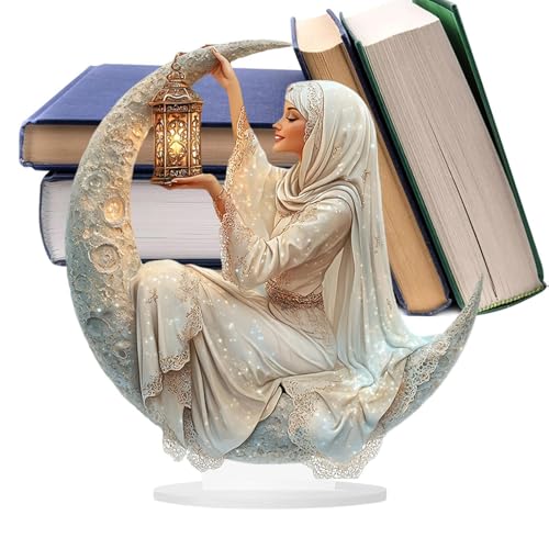 Nuytghr Eid Centerpieces, Moon Tabletop Decoration, Festival Ornament, Elegant Desktop Display, Festive Home Accent 11.81x10.24x0.39 inches, Perfect for Home, Bedroom, Party Nuytghr Eid Centerpieces, Moon Tabletop Decoration, Festival Ornament, Elegant Desktop Display, Festive Home Accent 11.81x10.24x0.39 inches, Perfect for Home, Bedroom, Party von Nuytghr