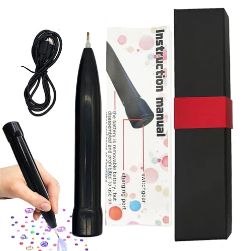 Nuytghr Malstift Vakuum Schmuckstein Kunst - Vakuum Schmuckstein Kunst Bohrstift,Automatische Saugfunktion Bastelzubehör Für Mütter Mädchen Frauen Kinder von Nuytghr