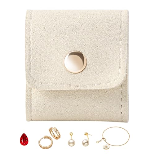 Nuytghr Schmuck-Organizer-Tasche, faltbarer Schmuck-Organizer, Reiseetui, kompakter Behälter, Magnetverschluss für Ringe, Ohrringe, Armbänder, Ohrstecker, Mode-Accessoires von Nuytghr