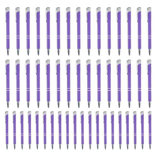 Nuytghr Signature Pen, 50 x Metall- -Kugelschreiber, 5,47 x 0,35 Zoll, multifunktional, modisch, mit silbernem Clip, glattes Schreiben Bleistift für Studenten, Lehrer, den täglichen Schulgebrauch Nuytghr Signature Pen, 50 x Metall- -Kugelschreiber, 5,47 x 0,35 Zoll, multifunktional, modisch, mit silbernem Clip, glattes Schreiben Bleistift für Studenten, Lehrer, den täglichen Schulgebrauch von Nuytghr