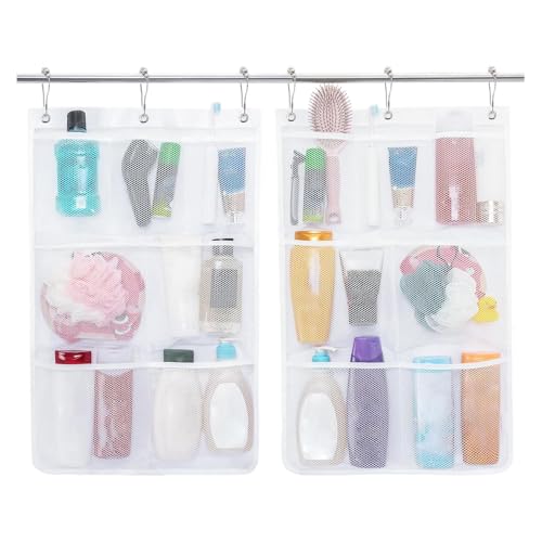 Nuytghr Wand-Dusch-Organizer, Netzstoff, schnelltrocknend, zum Aufhängen, 18 x 10 x 3 cm, geräumiger Badezimmer-Zubehörhalter für Erwachsene, Liebhaber, Familie, Studentenwohnheim, Dusche Nuytghr Wand-Dusch-Organizer, Netzstoff, schnelltrocknend, zum Aufhängen, 18 x 10 x 3 cm, geräumiger Badezimmer-Zubehörhalter für Erwachsene, Liebhaber, Familie, Studentenwohnheim, Dusche von Nuytghr