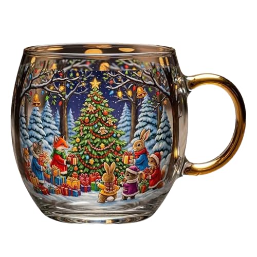 Nuytghr Weihnachtstasse, bemalte dekorative Tasse, 284 ml, lustig, niedlich, Tee-Time-Becher für Reisen, Café, Geburtstag, Party, Hochzeit, Zuhause, Winter, Weihnachten, Strumpffüller Nuytghr Weihnachtstasse, bemalte dekorative Tasse, 284 ml, lustig, niedlich, Tee-Time-Becher für Reisen, Café, Geburtstag, Party, Hochzeit, Zuhause, Winter, Weihnachten, Strumpffüller von Nuytghr