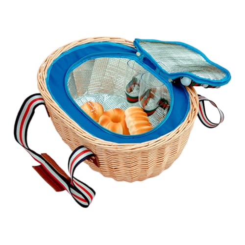 Picnic Basket, Portable Garden Carrier, Insulated Cooler Bag Insert, Foldable Sturdy Frame, Keeps Food Fresh, Ideal for Couples, Family, Party, Park, Market, Camping 140.01 Inch von Nuytghr