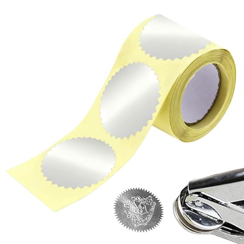Prägesticker,Geprägte Etiketten mit gezacktem Rand | 100 Stück selbstklebende Notarurkunde Folienetiketten für Baby-Shower-Einladungen Hochzeitseinladungen Party-Gastgeschenke von Nuytghr