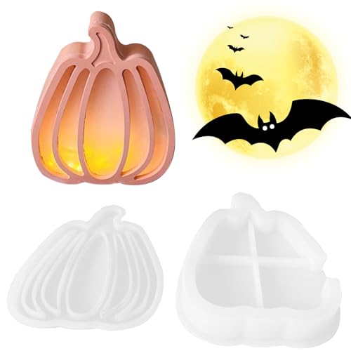 Pumpkin Mold, 2 Piece Silicone Craft Set, Halloween Atmosphere Lamp Mold for Beginners, 4.13 Inches, Kids, Adults, Holiday Decoration, Indoor Outdoor Home Wedding Birthday Use Pumpkin Mold, 2 Piece Silicone Craft Set, Halloween Atmosphere Lamp Mold for Beginners, 4.13 Inches, Kids, Adults, Holiday Decoration, Indoor Outdoor Home Wedding Birthday Use von Nuytghr