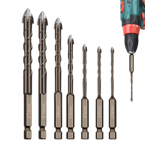 Screwdriver Drill Bit Set, 7x Screw Driving Bits, Tungsten Steel Non-Slip Tool for Industrial Maintenance, Metalworking, Electrician, Carpenter, Professional Hand Tool Equipment Screwdriver Drill Bit Set, 7x Screw Driving Bits, Tungsten Steel Non-Slip Tool for Industrial Maintenance, Metalworking, Electrician, Carpenter, Professional Hand Tool Equipment von Nuytghr