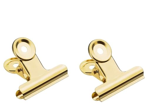 BüroklammernBinder Clips 30 Stück 22mm Büroklammern Briefklemmer Bulldog Clips für Bilder Fotos, Küche zu Hause, Büro Zubehör (Gold) von Nv Wang