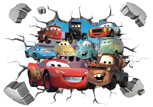 Cars 3D Aufkleber Cars Wandtattoo Cars Wandaufkleber Cars Wandsticker Cars Disney Wandtattoo Cars Kinderzimmer Dekoration Abnehmbare Aufkleber Wall Stickers Cars von Nv Wang