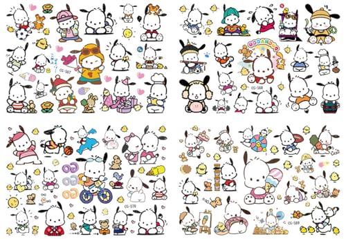 Kinder Tattoos Aufkleber,Pochacco Tattoos Set 4 Sheet Pochacco Temporäre Tattoos Kinder Aufkleber Sticker,für Jungs Mädchen Kindergeburtstag Mitgebsel, Party, Festival Kinder Tattoos Aufkleber,Pochacco Tattoos Set 4 Sheet Pochacco Temporäre Tattoos Kinder Aufkleber Sticker,für Jungs Mädchen Kindergeburtstag Mitgebsel, Party, Festival von Nv Wang