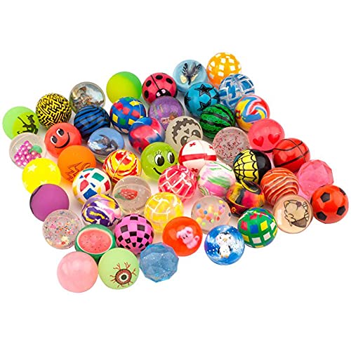 Nv Wang Bouncy Balls,Flummis Springball 30 Stück Verschiedene Bunte Hohe Bouncing Balls 32mm Mini Gummibälle Party Bag Filler für Kinder von Nv Wang