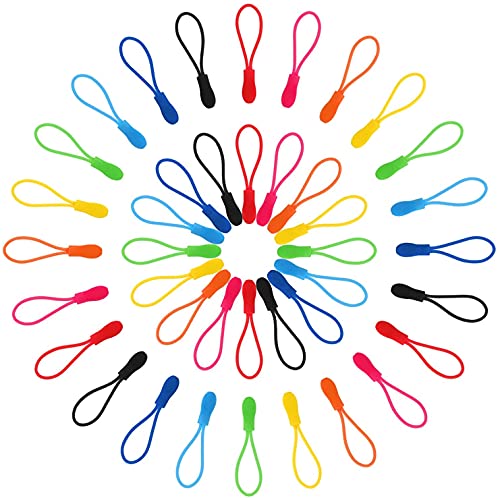 Reißverschluss Tag,Zipp Puller,40 Stück Zipper Pulls Reißverschluss Verlängerung Reißverschluss Tag Ersatz, 8 Farben von Nv Wang