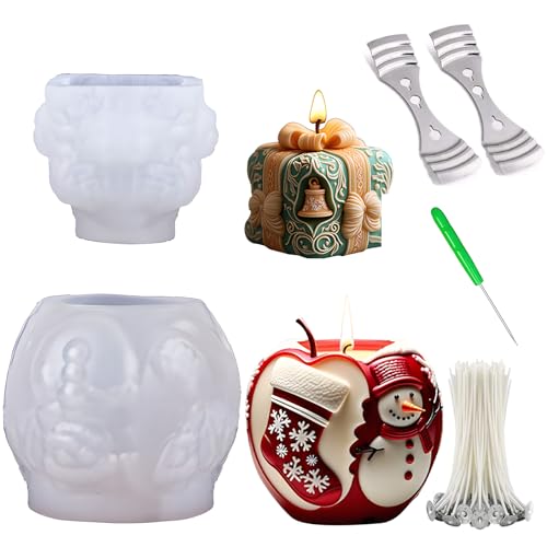 Weihnachtsformen Silikon für Kerzen Apfel Weihnachtsapfel Form Christbaum Deko DIY Basteln Kerzengiessform Handmade Festliche Geschenkidee für Adventsdekoration und Weihnachtsmarkt Weihnachtsformen Silikon für Kerzen Apfel Weihnachtsapfel Form Christbaum Deko DIY Basteln Kerzengiessform Handmade Festliche Geschenkidee für Adventsdekoration und Weihnachtsmarkt von Nvseaty