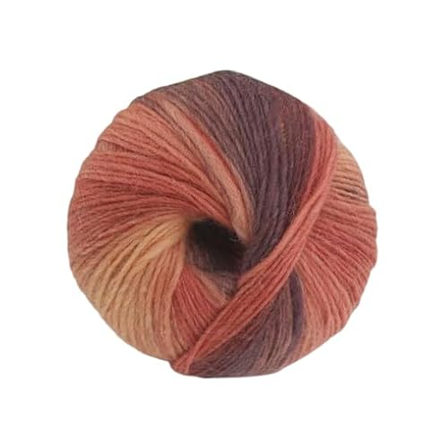 Nvzi 1 Packung Regenbogen-Garn aus 100 % Wolle, Farbverlauf, mehrfarbiges Garn zum Häkeln, Stricken, Gesamtlänge 180 m × 1 (1,50 g × 1,50 g), C von Nvzi