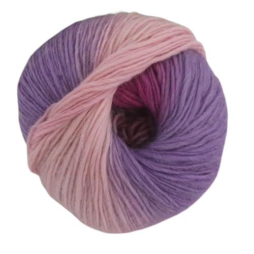 Nvzi 1 Packung Regenbogen-Garn aus 100 % Wolle, Farbverlauf, mehrfarbiges Garn zum Häkeln, Stricken, Gesamtlänge 180 m × 1 (1,50 g × 1,50 g), Größe L von Nvzi