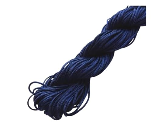 Nvzi 1 mm Satin-Bordüre, chinesische Knotenschnur, Nylon, Makramee-Faden, Rattail-Seidenschnur, Perlenschnur für Halskette, Armband, Schmuckherstellung, Dunkelblau Nvzi 1 mm Satin-Bordüre, chinesische Knotenschnur, Nylon, Makramee-Faden, Rattail-Seidenschnur, Perlenschnur für Halskette, Armband, Schmuckherstellung, Dunkelblau von Nvzi