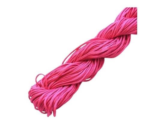 Nvzi 1 mm Satin-Bordüre, chinesische Knotenschnur, Nylon, Makramee-Faden, Rattail-Seidenschnur, Perlenschnur für Halskette, Armband, Schmuckherstellung, Dunkelrosa Nvzi 1 mm Satin-Bordüre, chinesische Knotenschnur, Nylon, Makramee-Faden, Rattail-Seidenschnur, Perlenschnur für Halskette, Armband, Schmuckherstellung, Dunkelrosa von Nvzi