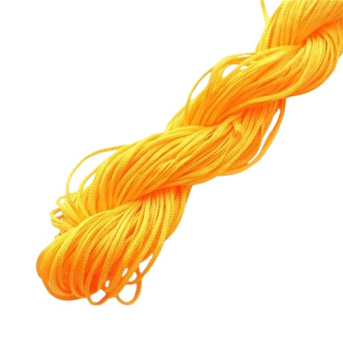Nvzi 1 mm Satin-Bordüre, chinesische Knotenschnur, Nylon, Makramee-Faden, Rattail-Seidenschnur, Perlenschnur für Halskette, Armband, Schmuckherstellung, Golggelb Nvzi 1 mm Satin-Bordüre, chinesische Knotenschnur, Nylon, Makramee-Faden, Rattail-Seidenschnur, Perlenschnur für Halskette, Armband, Schmuckherstellung, Golggelb von Nvzi