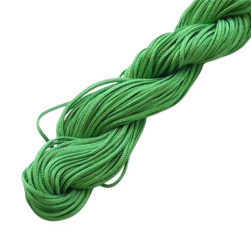 Nvzi 1 mm Satin-Bordüre, chinesische Knotenschnur, Nylon, Makramee-Faden, Rattail-Seidenschnur, Perlenschnur für Halskette, Armband, Schmuckherstellung, Grün Nvzi 1 mm Satin-Bordüre, chinesische Knotenschnur, Nylon, Makramee-Faden, Rattail-Seidenschnur, Perlenschnur für Halskette, Armband, Schmuckherstellung, Grün von Nvzi