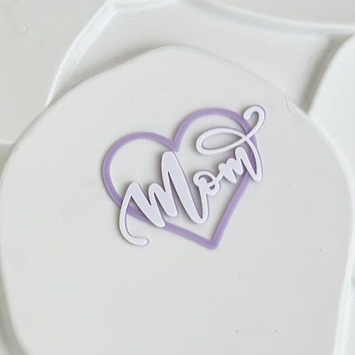 Nvzi 10 Stück Happy Mother's Day Cake Topper Mom Letter Cake Topper Rosa Dekorative Party Kuchen Dekoration für Muttertag (D) von Nvzi