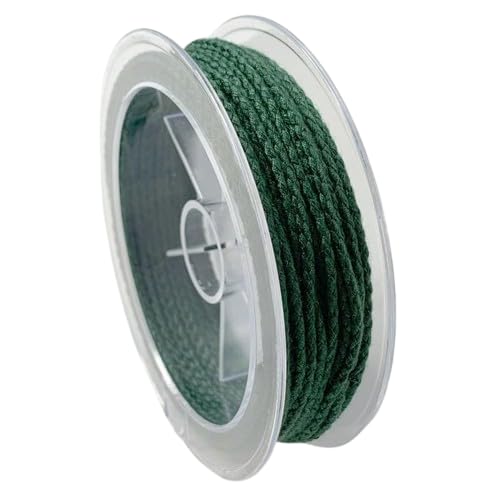 Nvzi 2 mm Drachenschuppen-Seil, Baumwollseil, gewebte Baumwollschnur für selbstgemachte Seile, Perlenseile, Quasten, gestrickte Knoten-Armbänder und Anhängerseile, Dunkelgrün Nvzi 2 mm Drachenschuppen-Seil, Baumwollseil, gewebte Baumwollschnur für selbstgemachte Seile, Perlenseile, Quasten, gestrickte Knoten-Armbänder und Anhängerseile, Dunkelgrün von Nvzi