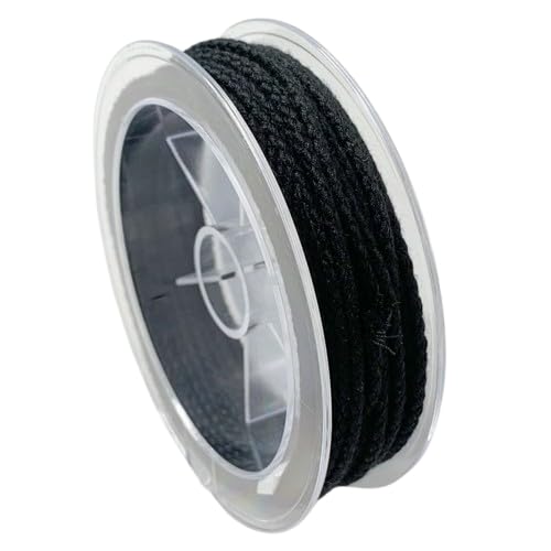 Nvzi 2 mm Drachenschuppen-Seil, Baumwollseil, gewebtes Baumwollseil für selbstgemachte Seile, Perlenseile, Quasten, gestrickte Knoten-Armbänder und Anhängerseile, schwarz Nvzi 2 mm Drachenschuppen-Seil, Baumwollseil, gewebtes Baumwollseil für selbstgemachte Seile, Perlenseile, Quasten, gestrickte Knoten-Armbänder und Anhängerseile, schwarz von Nvzi