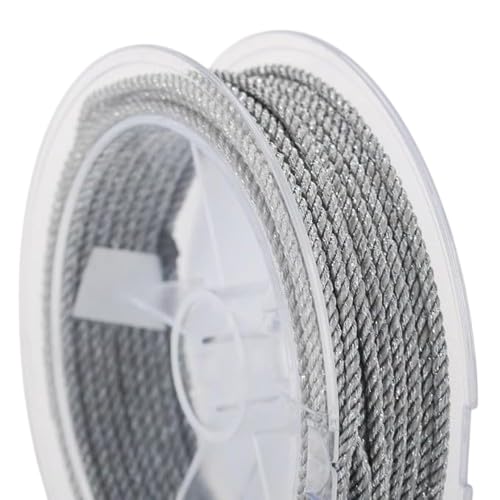 Nvzi 2 mm gedrehtes Seil, dekorative Kordel zum Basteln, 4,5 m, Grau Nvzi 2 mm gedrehtes Seil, dekorative Kordel zum Basteln, 4,5 m, Grau von Nvzi