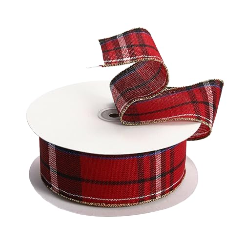 Nvzi 4,5 m Weihnachtsband aus Jute, Geschenkband, Weihnachtsdekoband für Kranz, Schleife, Geschenkdekoration, Stil Q von Nvzi