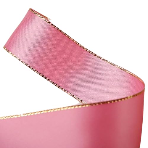 Nvzi 45,7 m langes Polyester-Satinband mit metallischem Rand, goldfarbener Rand, für Urlaubsdekoration, Geschenkverpackung, Verpackung, A16 Nvzi 45,7 m langes Polyester-Satinband mit metallischem Rand, goldfarbener Rand, für Urlaubsdekoration, Geschenkverpackung, Verpackung, A16 von Nvzi