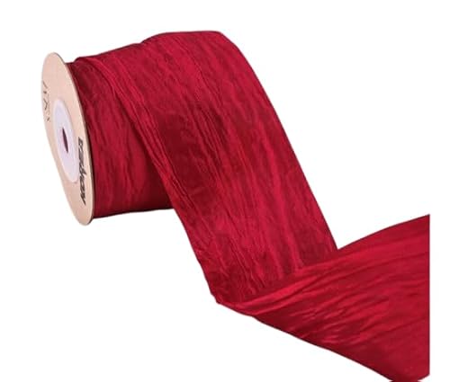 Nvzi 9,1 m langes Stoffband, seidenähnlich, zerknitterte Bänder, für Geschenkverpackungen, Korb, Kränze, Schleifen, Heimveranstaltungen, Dekoration, Weihnachtsbaumspitze, Schleifen, A35 Nvzi 9,1 m langes Stoffband, seidenähnlich, zerknitterte Bänder, für Geschenkverpackungen, Korb, Kränze, Schleifen, Heimveranstaltungen, Dekoration, Weihnachtsbaumspitze, Schleifen, A35 von Nvzi