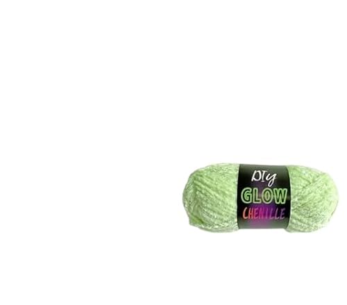 Nvzi Chenille-Garn, leuchtet im Dunkeln, leuchtendes Häkelgarn, leuchtendes Häkelgarn, Nähen, Bastelgarn für Heimwerker, Kunst, Handwerk, Kntten, Nähen, Häkelbedarf, 76,5 m pro Rolle, grün, 4 Rollen von Nvzi