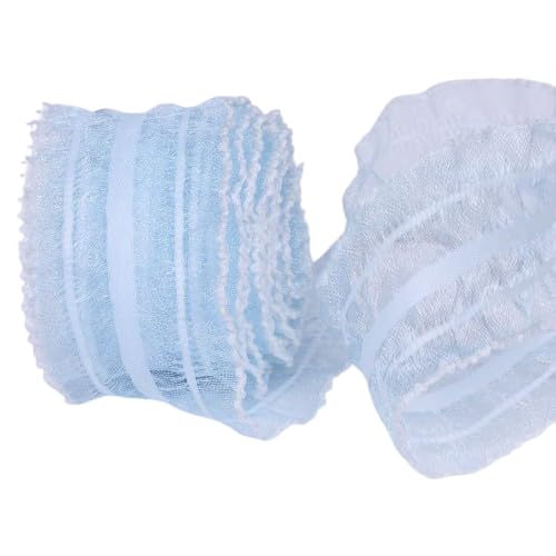 Nvzi Chiffonband, 9,1 m pro Rolle, perfekt für Hochzeitseinladungen, festliche Dekoration und Geschenkverpackungen, Blau Nvzi Chiffonband, 9,1 m pro Rolle, perfekt für Hochzeitseinladungen, festliche Dekoration und Geschenkverpackungen, Blau von Nvzi