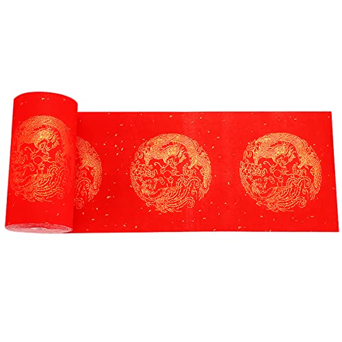 Nvzi Chinesische Frühlingsfest-Rollen, rotes Xuan-Papier, blanko, dickes chinesisches Paar, Chunlian-Papier für Neujahrsparty-Dekoration, 17 cm x 20 m, Drache und Phönix Nvzi Chinesische Frühlingsfest-Rollen, rotes Xuan-Papier, blanko, dickes chinesisches Paar, Chunlian-Papier für Neujahrsparty-Dekoration, 17 cm x 20 m, Drache und Phönix von Nvzi
