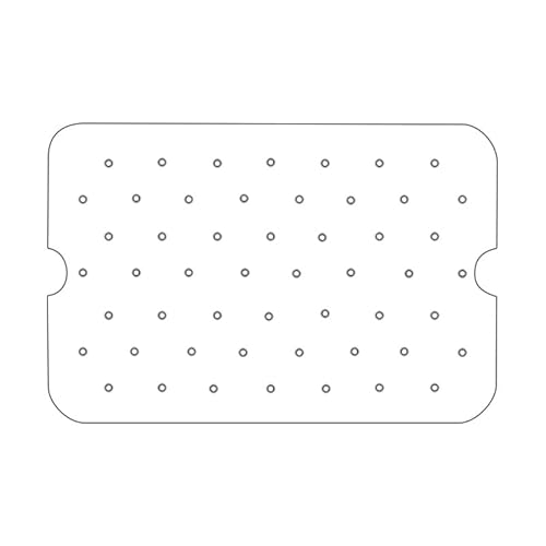 Nvzi Einweg-Einlagen für Luftfritteusen, Pergamentpapier für Grillzubehör, perforiert, rechteckig, Airfryer Liner (weiß), 100 Stück von Nvzi